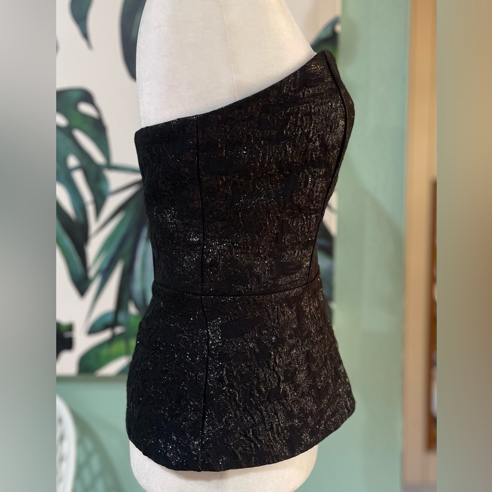 H&M Shimmering Black Strapless Top - Picture 2 of 7